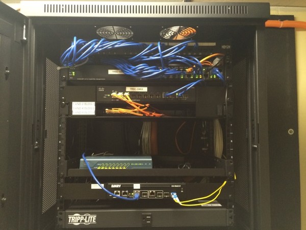 Commercial Fiber Optic Installation in Office Environment